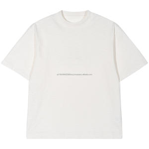 Camisetas de algodón lisas de verano, informales, de gran tamaño, personalizables, de manga corta, para hombre, al por mayor - Product Image 2