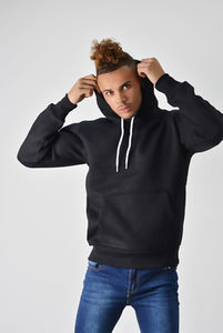Sudadera con Capucha para Hombre, Invierno, Gruesa, 100% Algodón, Forro Polar, con Bolsillo Frontal, Personalizable con Diseño - Product Image 2