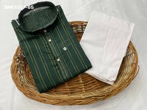High Quality Pure Cotton with Weaving Lining Readymade <b>Kurta</b>-Cotton Payjama Collection Online Shopping India At Wholesale Rate - Product Image 3