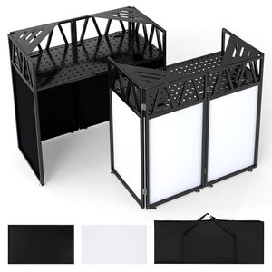 Cabina de DJ Portátil con Pantallas Negras y Bolsa de Transporte - Product Image 1