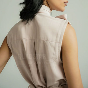 Hauts décontractés pour femmes, col simple à nœud, toutes saisons, 100 % coton écologique, séchage rapide, logo personnalisable sur le devant, haute qualité, en stock - Product Image 6