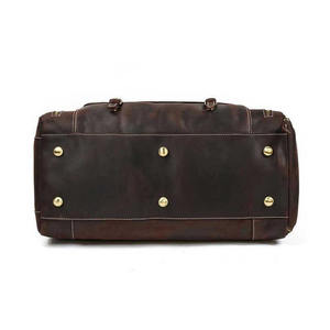 Sac à dos de voyage sportif unisexe personnalisé avec logo, en cuir véritable, imperméable, léger, avec compartiment à chaussures, grande capacité - Product Image 5