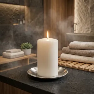 Portavelas Metálico, Plato para Velas, Decoración para el Hogar, Centro de Mesa, Decoración para Mesa de Comedor, Sala de Estar y Dormitorio - Product Image 6