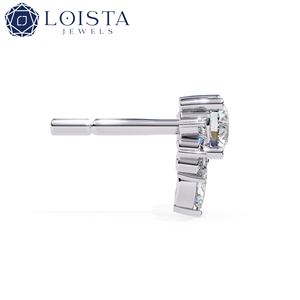 Boucles d'oreilles en diamant cultivé en laboratoire, taille brillant rond, style classique, bijoux de mariage pour femmes, certifiées IGI - Product Image 4