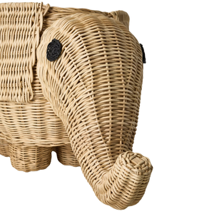 Hot Selling Elephant Shaped Animal Rattan Toy Storage <b>Basket</b> Bin <b>Wicker</b> Hamper Children Room Furniture Wholesale - Product Image 2