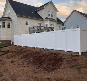 White Vinyl Privacy Yard Fence Privacy <b>Screen</b> Fence Durable Outdoor Fencing Panels for Yard or Garden - Product Image 3