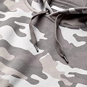 Custom <b>Men</b> Camo <b>Pullover</b> Hoodie Grey White Camouflage Fleece Oversized Streetwear Cotton Hoodies Sweatshirt OEM - Product Image 4