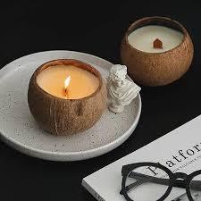 Velas en Recipientes de Cáscara de Coco Natural, Velas Hechas a Mano de Estilo Tropical para Decoración del Hogar y Hoteles - Product Image 4