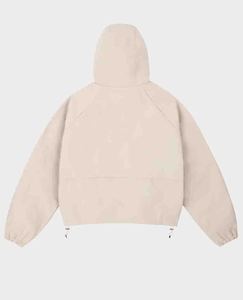 เสื้อแจ็คเก็ตผู้ชายสีเบจแบบมีฮู้ด ผ้า softshell ซิปหน้า กันน้ำ ทรงโอเวอร์ไซส์ ความยาวปกติ สีพื้น สำหรับใส่กิจกรรมกลางแจ้ง - Product Image 5