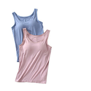 Camisetas sin mangas tejidas para mujer con logo frontal, estilo casual, poliéster/algodón, de secado rápido, transpirables, fabricadas en fábrica, populares, las mejores en stock disponible. - Product Image 6