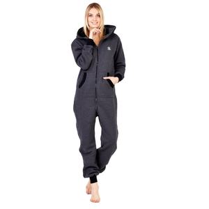 Pijama Enterizo de Forro Polar para Mujer con Logotipo Personalizado, con Capucha y Pedrería, Transpirable, Altamente Elástico, Sin Costuras Cruzadas, para Invierno - Product Image 1