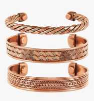 Radhe Enterprises - Brazalete de Cobre Marrón Clásico de Primera Calidad Ecológico, Personalizable, Ligero, para Interiores