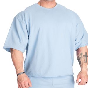 Custom Wholesale Men Oversized Plus Size T-<b>Shirt</b> <b>Polyester</b>/Cotton Lightweight Regular Fit Short Sleeve Casual Knitted Tee - Product Image 3