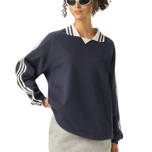 เสื้อโปโลผ้าฝ้ายแท้คุณภาพสูงขายส่ง, เสื้อสเวตเชิ้ตโอเวอร์ไซส์ลายทางสำหรับกิจกรรมกลางแจ้ง, รับสกรีนโลโก้ - Product Image 4