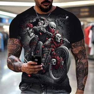 เสื้อยืดโพลีเอสเตอร์ทรงปกติ แขนสั้น ระบายอากาศได้ดี สไตล์ฮิปฮอปสำหรับผู้ชาย ขายดีในตลาดต่างประเทศ ส่งออก - Product Image 4