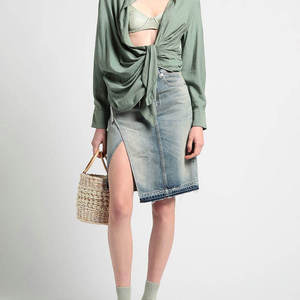 La ropa informal más vendida, minifaldas vaqueras de mezclilla lavadas de talla grande con estilo para mujer, faldas de moda para mujer - Product Image 2