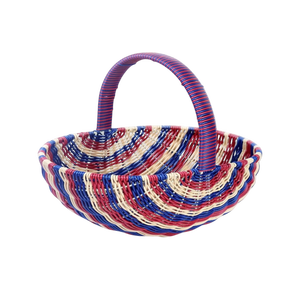 ตะกร้าปิกนิกหวายพับได้คุณภาพสูงสไตล์วินเทจอเมริกัน สำหรับงานเทศกาล งานแฮนด์เมด เป็นมิตรกับสิ่งแวดล้อม เหมาะสำหรับตั้งแคมป์ วันรำลึก/วันที่ 4 กรกฎาคม - Product Image 1