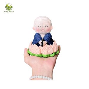Muñeco de Peluche de Ksitigarbha Buda Bordado Personalizado, Estatua Hecha a Mano con Base de Loto, Regalo Religioso Budista Promocional para el Tablero del Automóvil - Product Image 2