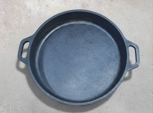 Cast Iron Round Baking <b>Pan</b> PFOA Free Oven Safe No Coating For Home Kitchen Use - Product Image 5