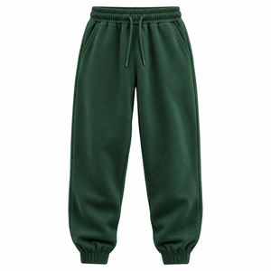 Pantalon de jogging confortable à coupe ajustée, uni, avec logo personnalisé, gris chiné pour homme, prix abordable, personnalisation possible - Product Image 6