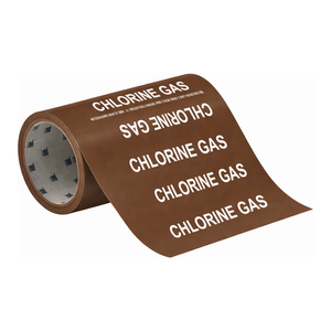 Brady Chlorine Gas Flexible Roll Form Pipe <b>Marker</b> for Chemical <b>Plants</b> & Water Treatment - Product Image 2