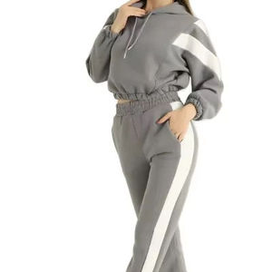 Ensemble de survêtement unisexe grande taille Edoor Wears, sweat-shirt et pantalon de jogging, 100% coton molletonné respirant, cordon de serrage, tenue décontractée streetwear - Product Image 1