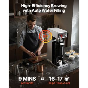 Macchina per Caffè Americano Commerciale da 16-17 Tazze con Caraffa Termica da 2,5 L, Caffettiera in Acciaio Inox con Mantenimento Calore per 4 Ore, Spina UK per Hotel - Product Image 2