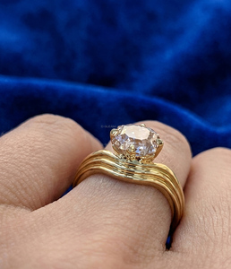 แหวนเพชรทรง Asscher Cut 3 กะรัตจาก Frances, แหวนเพชรเม็ดเดี่ยวเหนือกาลเวลา, เครื่องประดับเจ้าสาวสุดหรูทอง 14K, ของขวัญสำหรับขอแต่งงาน - Product Image 2