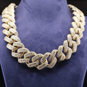 Best Quality Customized 22 mm Cuban Link Moissanite Diamond Chain 925 Sterling <b>Silver</b> Iced Jewelz Hip Hop Engagement <b>Necklace</b> - Product Image 1