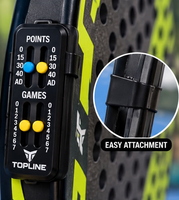 Compteur de points de tennis TOPLINE, suivi des jeux et des sets, tableau de scores sportif portable en plastique pour le suivi des matchs
