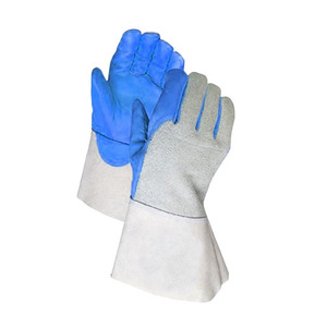 Guantes de Soldadura TIG de Cuero Flor y Piel Serraje con Forro de Tela Polar Gruesa, Resistentes para Bomberos, Construcción y Barbacoa - Product Image 5