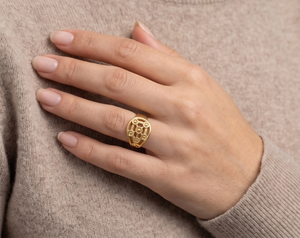 DIVYORO แหวนผู้หญิงชุบทอง 22k ลายคลาสสิค - Product Image 3