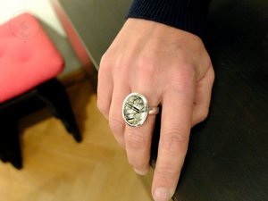 Black Tourmaline <b>Ring</b> Oval Cabochon <b>Silver</b> <b>Solitaire</b> Gemstone <b>Ring</b> Handmade Jewelry Gift For Women - Product Image 4