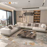 Housse de canapé ronde moderne et luxueuse en tissu italien Connery, nouveau design pour le salon