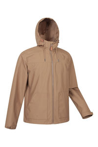 Fabricant de vêtements sur mesure, veste softshell imperméable à capuche avec empiècements sur le devant pour homme, collection automne, par AKO - Product Image 2