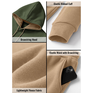 Conjunto Deportivo Personalizado para Hombre, Sudadera con Capucha y Pantalones Forrados de Felpa, Transpirable y de Secado Rápido - Product Image 6