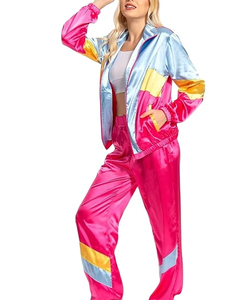 Survêtement décontracté d'été surdimensionné en nylon coupe-vent avec imprimés réfléchissants, grande taille pour femme - Product Image 1