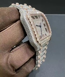 Montre carrée unisexe de luxe en acier inoxydable 30 mm, cadran saphir, mouvement à quartz, fermoir pliant lumineux - Product Image 4