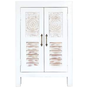 Aparador de Madera de Mango Sólida Blanca, Mueble de Madera Sintética Mediano para Sala de Estar - Product Image 2