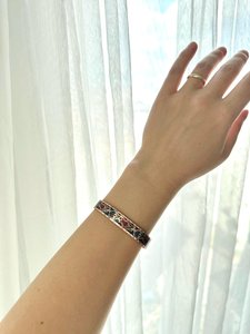 Handmade Luxury Copper Cuff Bracelets with Floral Enamel Design Open Wristband Fashionable Jewelry <b>Gift</b> Set - Product Image 6