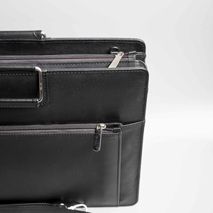 Bolso de cuero moderno, cómodo y duradero para portátil, de secado rápido, con múltiples bolsillos, estilo a prueba de viento, para unisex. - Product Image 5