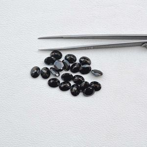 พลอยสปิเนลสีดำธรรมชาติ เกรด AAA ขนาด 8x10 มม. รูปทรงรีเหลี่ยมเจียระไน หินกึ่งมีค่า จำหน่ายโดยตรงจากผู้ผลิต - Product Image 2