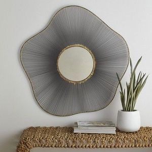 Round <b>Wall</b> <b>Mirror</b> <b>Set</b> Minimalist Decorative Glass Framed Convex Design for Indoor Use - Product Image 2