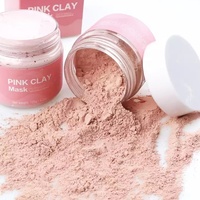 Masque en argile à base de boue, produit de soins pour la peau, rose, en vrac indien, amazayen, Bentonite, volcanique, soins pour le visage