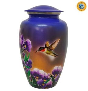 โกศบรรจุอัฐิสีดำลายเครนพระอาทิตย์ตก สำหรับผู้ใหญ่ - Product Image 4