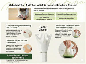 Fouet à Matcha en Papier Portable de Qualité Supérieure, Prix Avantageux, à Assembler Soi-même, Matériau Pur et Sûr, 100% Pâte Vierge - Product Image 5