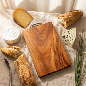 <b>Wooden</b> Rectangle Chopping Board With Handle Anti Slip Kitchen Cutting Block Single <b>Piece</b> - Product Image 3
