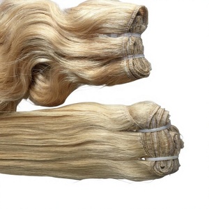 Cheveux indiens vierges non traités 100% Remy, mèches de 20 pouces toutes couleurs, closure en dentelle péruvienne à clipser, double trame faite à la machine NANDEE - Product Image 1