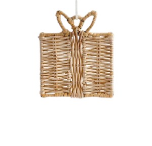 Artisan Handcrafted Rattan <b>Christmas</b> Decoration, Eco-Friendly Woven <b>Gift</b> <b>Box</b> Sculpture Hanging Pendant for Seasonal Party - Product Image 1