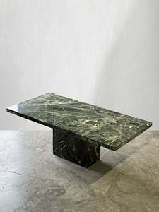Mesa de Centro de Mármol Verde Moderna y Duradera, Personalizable, Rectangular, Mueble de Piedra, Más Vendida - Product Image 1